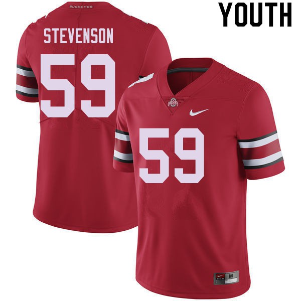 Ohio State Buckeyes #59 Zach Stevenson Youth Official Jersey Red OSU70574